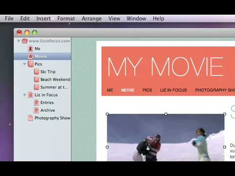 004 Apple iLife iWeb 09 Add a quicktime or youtube video