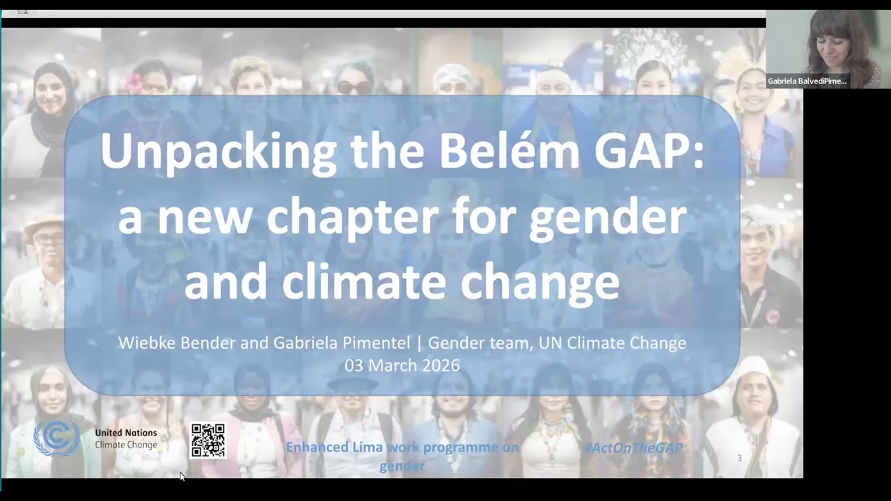 Unpacking the Belém GAP: A new chapter for gender and climate change