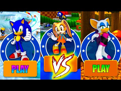 Sonic VS Cream VS Rouge. Sonic Runners - Gameplay #134 in Sonic Dash, Sonic Force & Sonic Frontiers