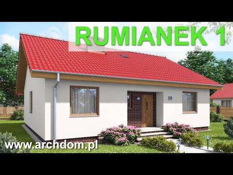 Dom jednorodzinny parterowy Rumianek 1 – prezentacja projektu I ArchDOM Projekty Domów