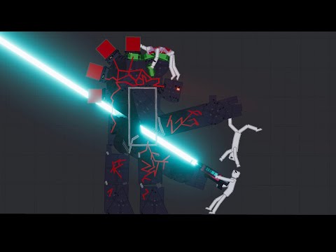 Golem Fight Against People In People Playground