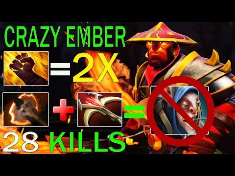 Crazy Ember Spirit Vs Meepo 2X Fist Battle Battlefury + Daedalus Dota 2