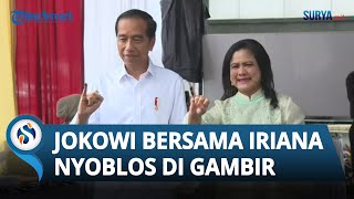 Presiden Jokowi Bersama Iriana Mencoblos di TPS 10 Gambir, Pamer Kelingking Bertinta Ungu
