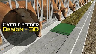 Cattle Feeder Design - 3D Design | Automatic Feeding System For Cattles | Best Cow Feeder System