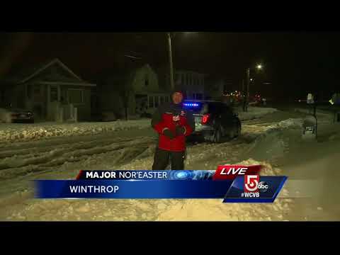 Winthrop Parkway closed as plows try to clear snow, ice