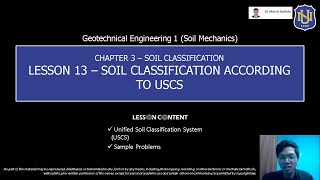 Geotechnical Eng'g 1 (Soil Mechanics) - Soil Classification According to USCS