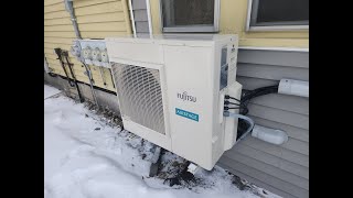 Fujitsu ductless mini split install on small commercial property