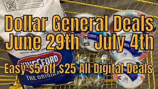 6/29 - 7/4/26 - Dollar General $5 off $25 Couponing Deals For All Week