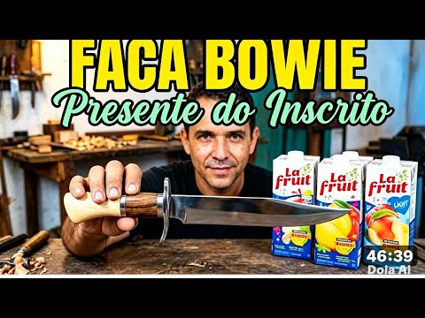 O processo completo da faca BOWIE: Da forja ao acabamento de luxo. Recebido do inscrito.