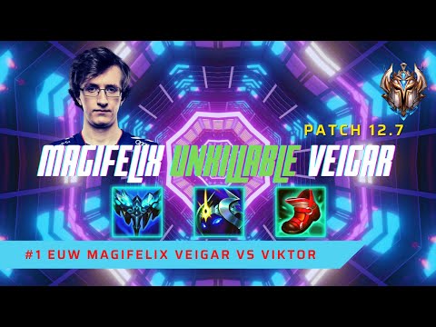 MAGIFELIX UNKILLABLE (7/0) VEIGAR! - MagiFelix Plays Veigar Mid Lane vs Viktor! | LoL Patch 12.7