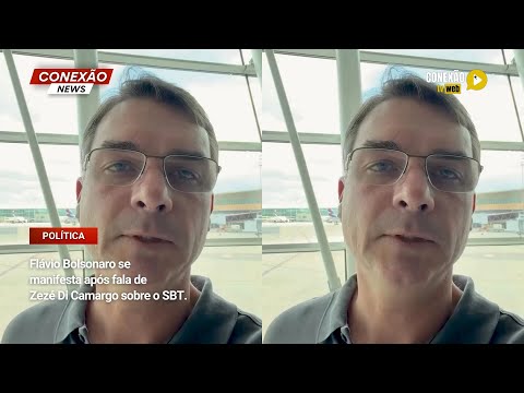 Vídeo: Flávio Bolsonaro se manifesta após fala de Zezé Di Camargo sobre o SBT.