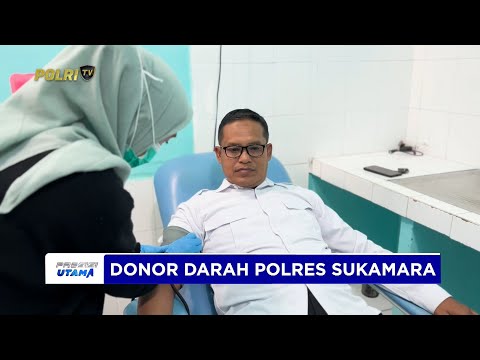 POLRES SUKAMARA GELAR DONOR DARAH DALAM RANGKA HUT KE-74 HUMAS POLRI