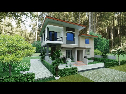 SIMPLE MODERN 2-STOREY HOUSE DESIGN #design #house #shapes #trending #viralvideo