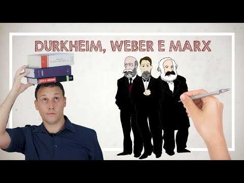 DURKHEIM, WEBER E MARX.
