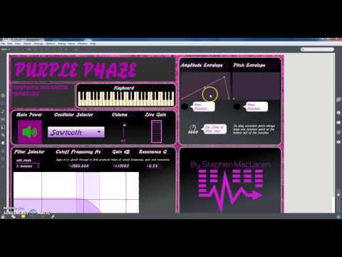 Polyphonic Subtractive Synthesizer, Screencast Tutorial, Max MSP (University Project)