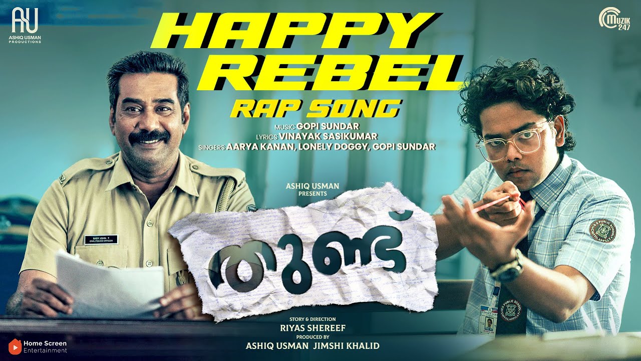 Happy Rebel - Rap Song | Thundu | Biju Menon | Riyas Shereef | Gopi Sundar | Ashiq Usman