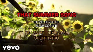 Blue County - That Summer Song (Karaoke)