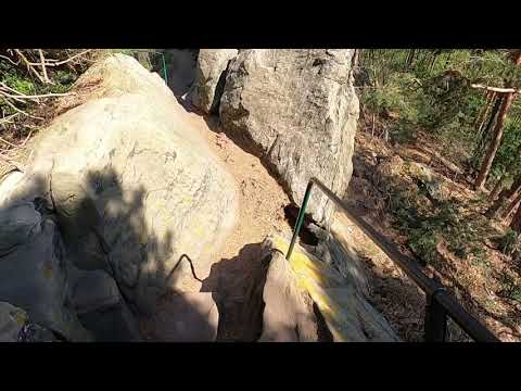 Wanderung auf der Teufelsmauer bei Blankenburg auf dem Kammweg mit deutschen Untertiteln