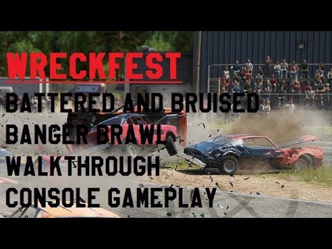 WRECKFEST Career Mode Gameplay Walkthrough 2 Battered and Bruised / Banger Brawl ( XBOX )