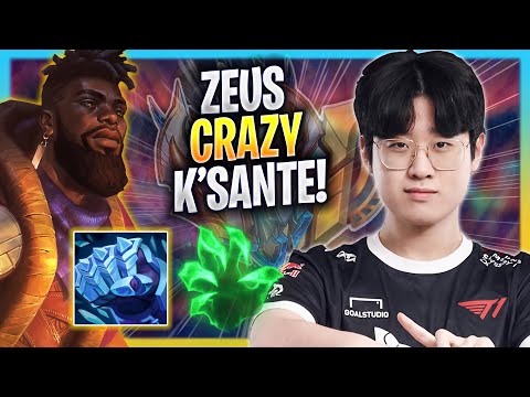 ZEUS IS SO CRAZY WITH K'SANTE! - T1 Zeus Plays K'sante TOP vs Gnar! | Season 2023