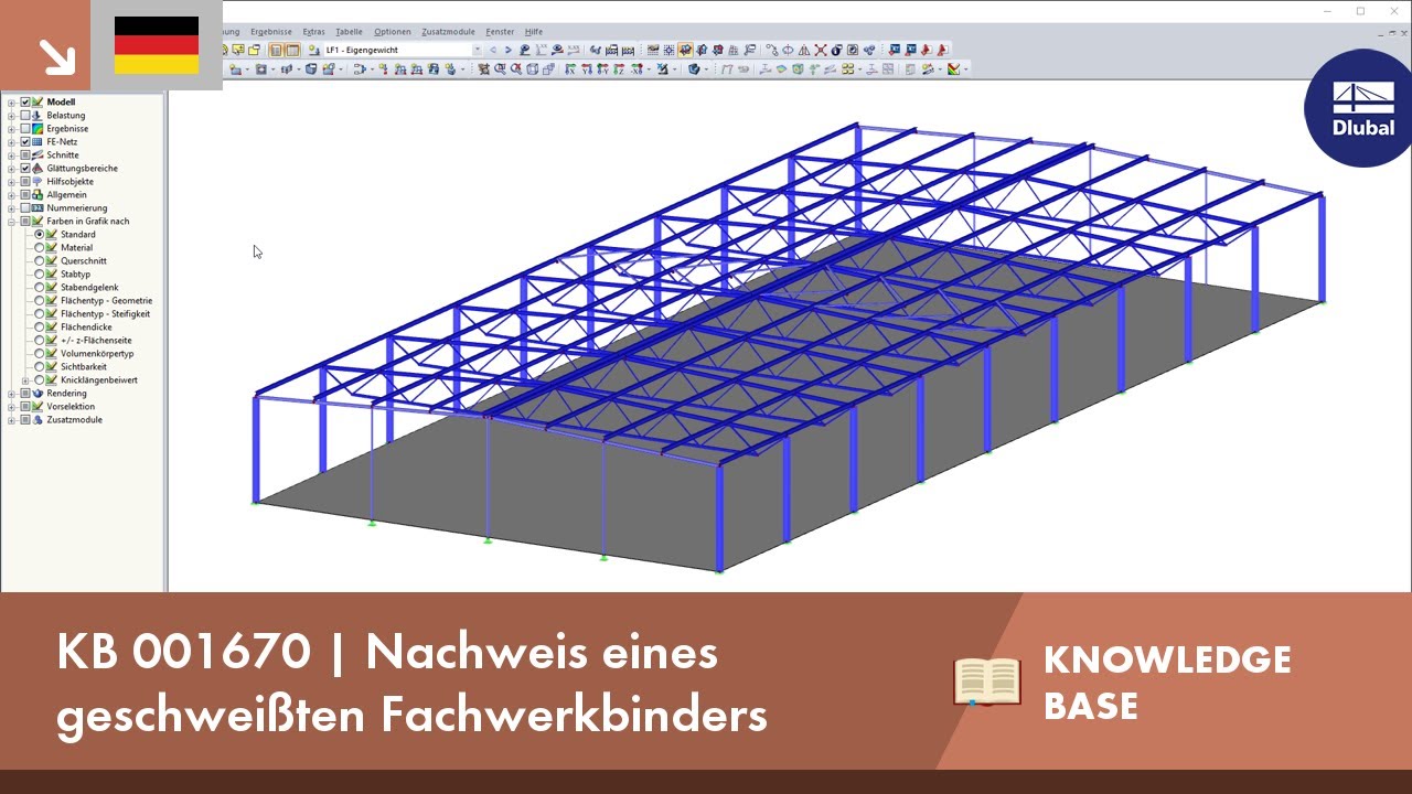 KB 001670 | Nachweis eines geschweißten Fachwerkbinders