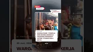 Download lagu Warga panik!  7 Pekerja Seni Odong-Odong di  Cikarang Tersengat Listrik, 3 Tew4s dan 4 Kritis mp3