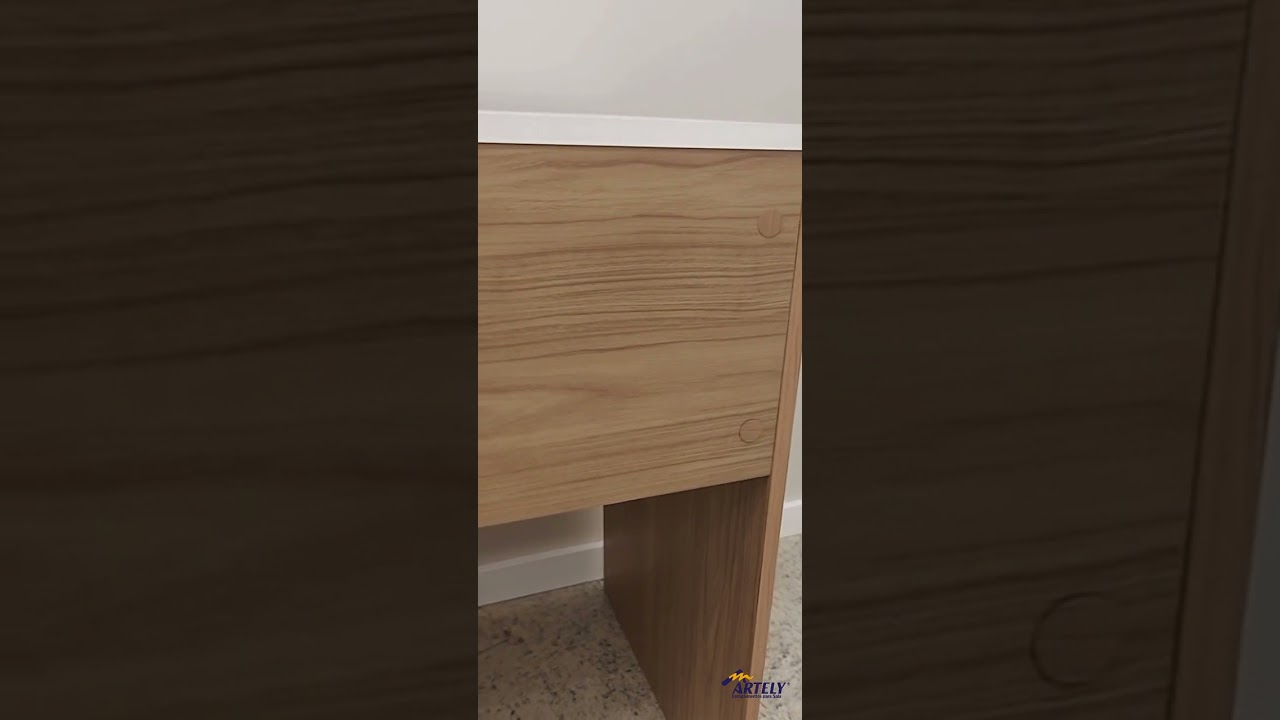 Thumbnail do vídeo - Escrivaninha Link - Carvalho C / Branco