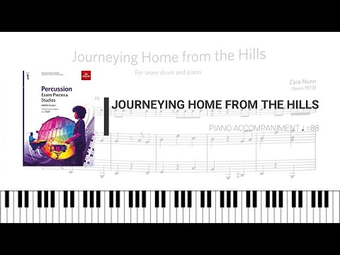 ABRSM G1 Percussion 2020 (A5) Journeying Home from the Hills (Piano accompaniment)