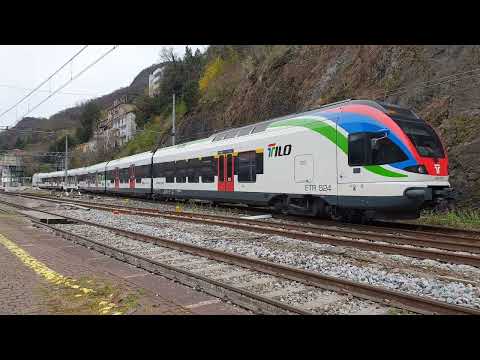 Vertrek SBB S10 richting Biasca op station Como San Giovanni [2-4-2022]