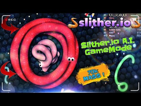 Slither.io - NEW // UNCUT 70k MASS AGAINST AI - SOME EASY KILLS ... !
