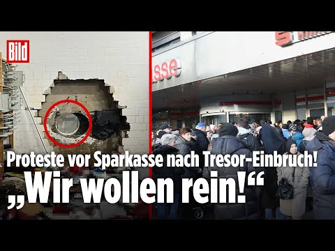 GELSENKIRCHEN: Proteste nach Tresor-Einbruch in Sparkasse! Betroffene bangen um Geld und Gold!