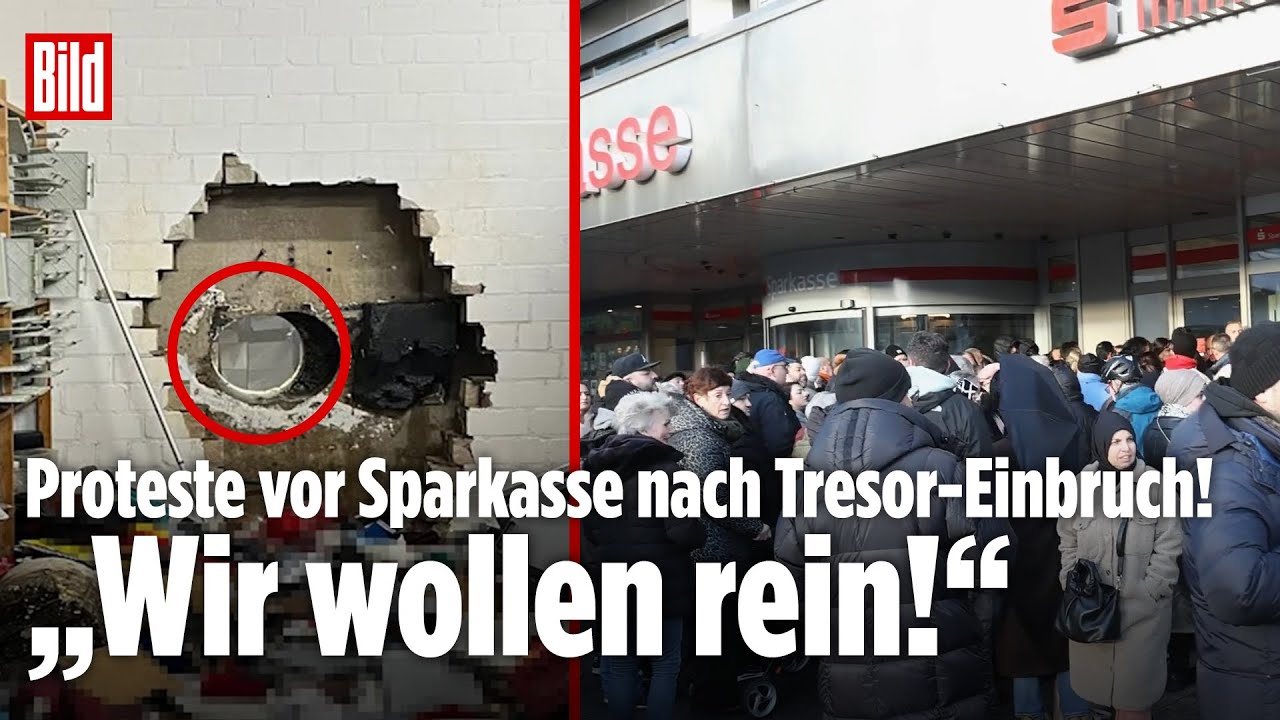 GELSENKIRCHEN: Proteste nach Tresor-Einbruch in Sparkasse! Betroffene bangen um Geld und Gold!