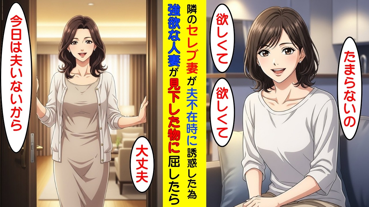 【純愛】夫の留守中に、傲慢なセレブ奥様が、馬鹿にしたものに屈した理由【恋愛漫画】