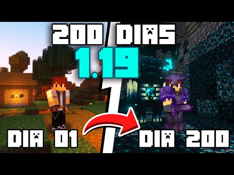 Eu Sobrevivi 200 Dias no Minecraft 1.19 Hardcore - O Filme