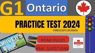 G1 test ontario 2024 - All Questions And Answers |  g1 driving test practice