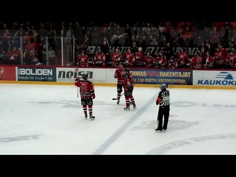 Ässät-Tps 27.1.2016. Troy Vancen kauden 1. liigamaali ! (2-1)