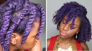 Dyed Natural Hair Purple Without Bleach?!