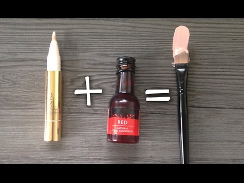 MAKE OUR OWN CONCEALER/CORRECTOR WITH RED FOOD DYE! Video