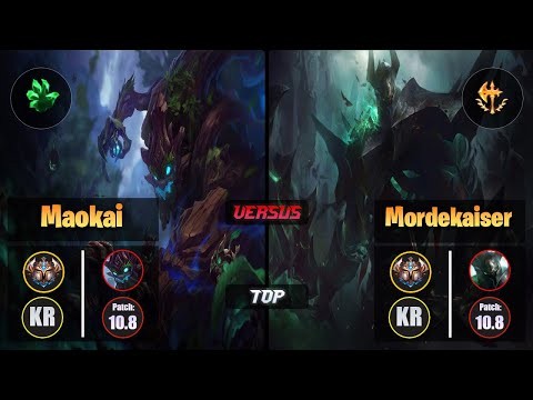 Challenger MAOKAI [Grasp of the Undying] (Top) VS  MORDEKAISER - Challenger KR Patch 10.8