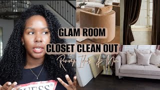 GLAM ROOM CLOSET CLEAN-OUT, REVAMP IDEAS, & MORE