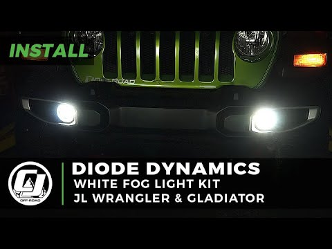 2018-2020 Jeep JL/Gladiator Install | Diode Dynamics White SAE SS3 Sport Driving Fog Lights