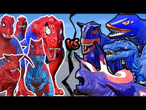 RED vs BLUE: Big Spider-Man's Team vs Big Captain America's Team | SUPERHERO PRO SHOWDOWN!