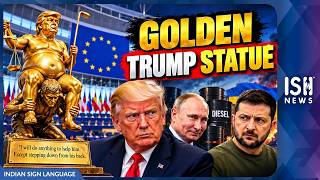 Golden Trump Statue Displayed in European Parliament