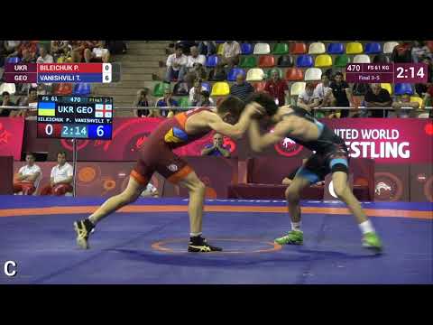 BRONZE FS - 61 kg: P. BILEICHUK (UKR) v. T. VANISHVILI (GEO)