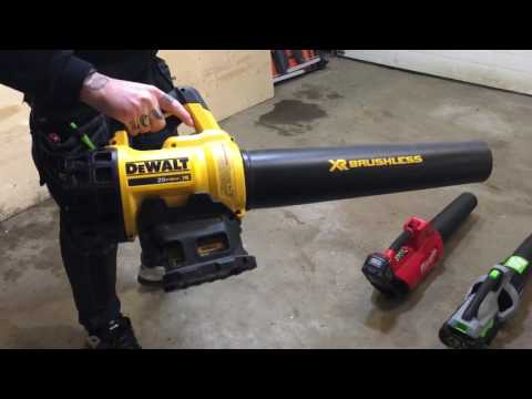 Blower showdown Dewalt 20v vs Milwaukee 18v vs Ego 54v