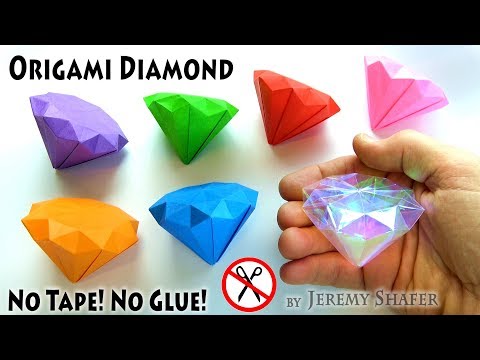 , title : 'How to Make the CHAOS EMERALDS - Origami Diamond - No Tape! No Glue! No Scissors!'