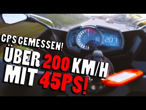 Über 200 Km/h mit 45 PS! | Kawasaki Ninja 400 Topspeed