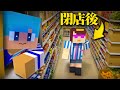 閉店後のスーパーにバレずに侵入チャレンジ！【まいくら / マインクラフト】
