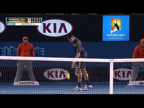 Australian Open 2013 R4 Djokovic vs Wawrinka Full match [HD]