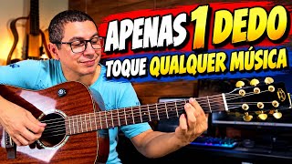 🎸Toque QUALQUER MÚSICA no violão usando apenas 1 DEDO
